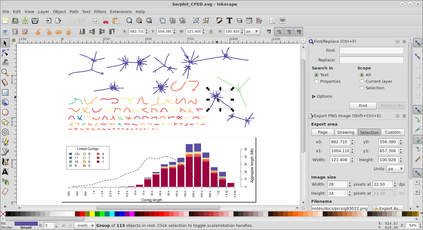 Shifting subgraphs to fit the graph range